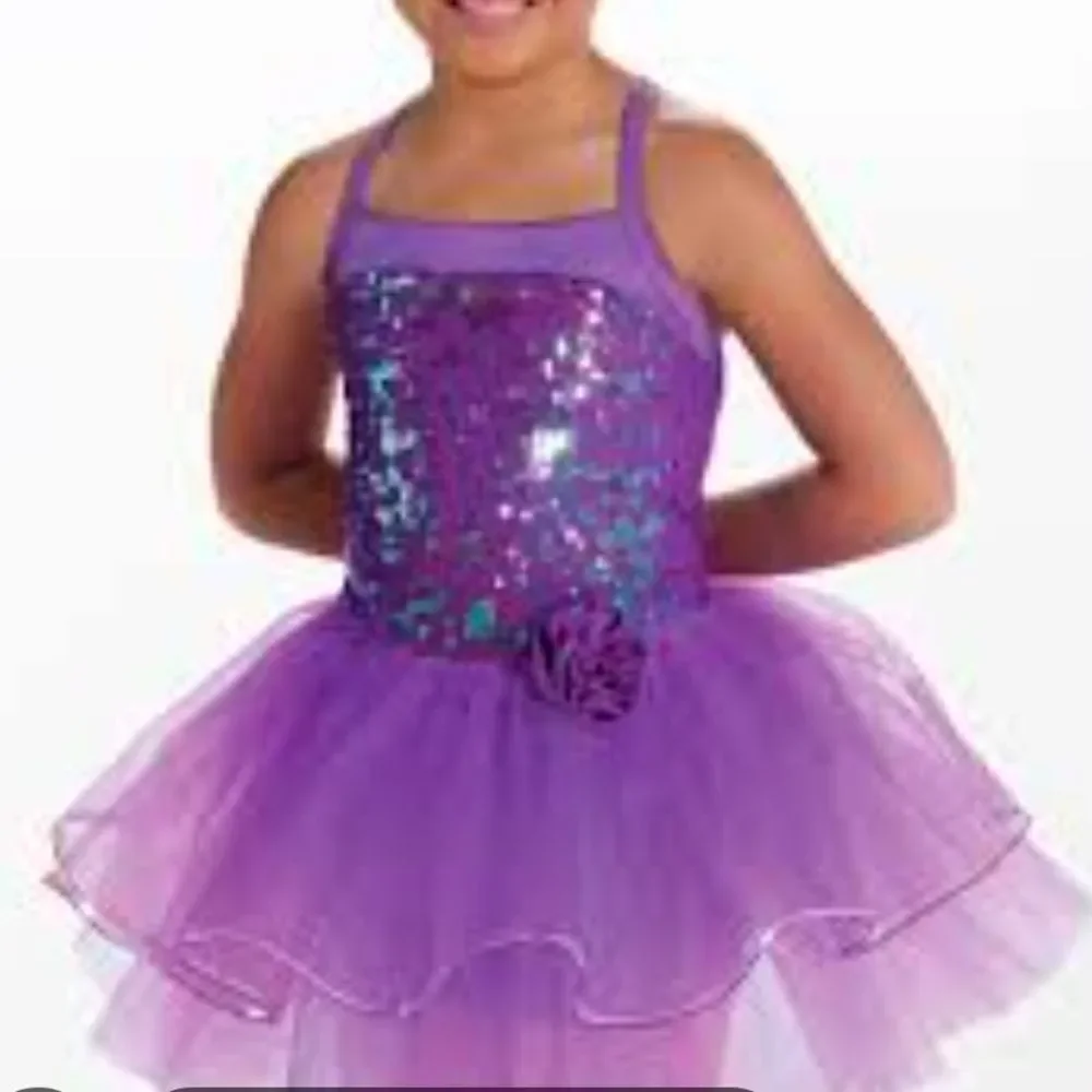 Weissman XS Girl Lavender Sequin Camisole Tute Skirt Balette Dance Costume